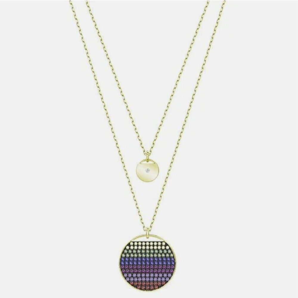 Swarovski Ginger Layered Pendant Gold